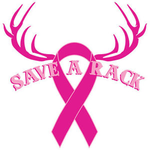 Save A Rack Pink Ribbon Breast Cancer Awareness Deer Antlers T ...