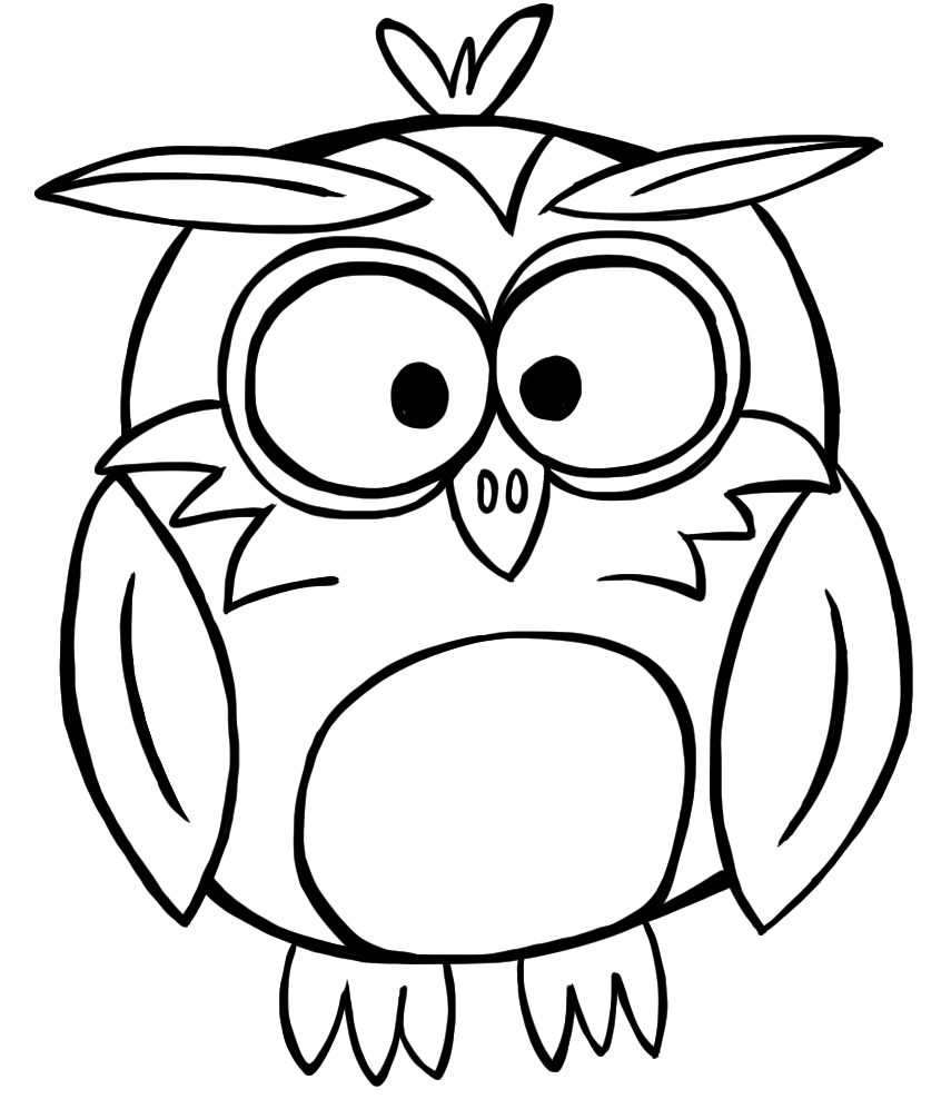Owl Clipart Black and White craft projects, Black and White ...