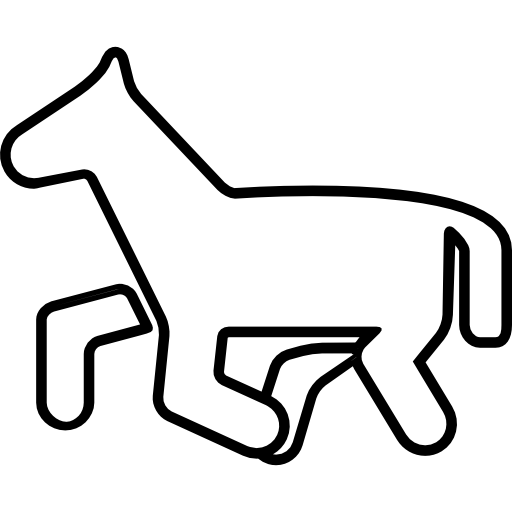 Horse pony cartoon outline - Free animals icons