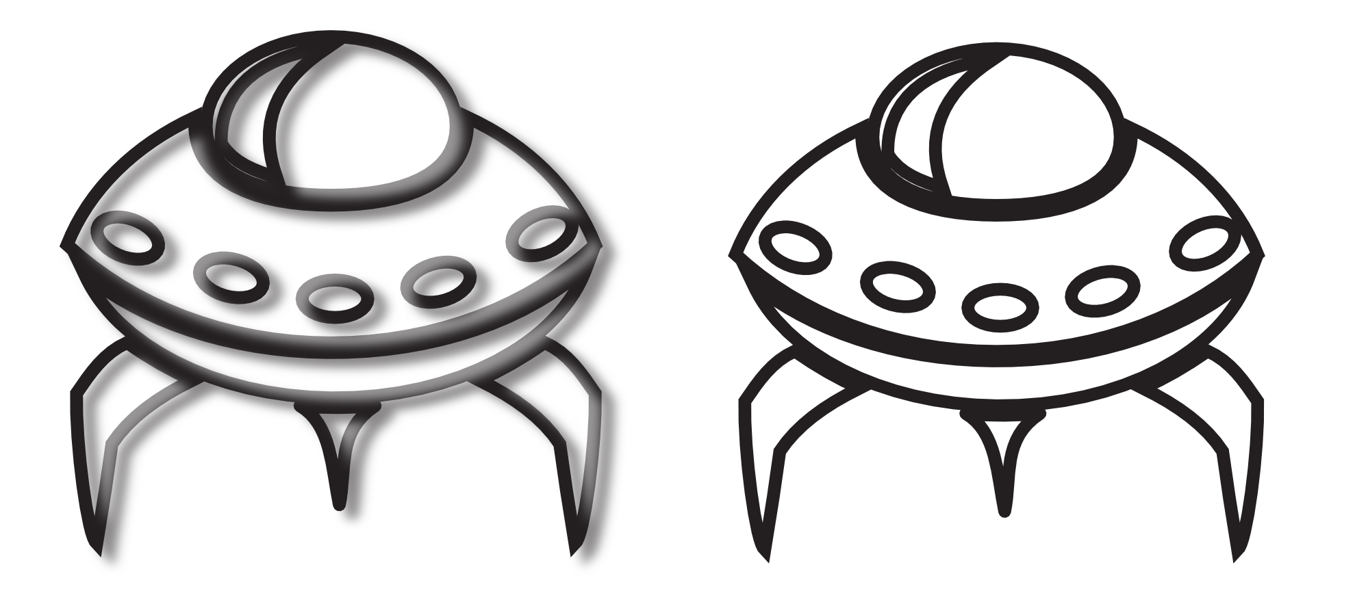 Alien Black And White Clipart - Clipartster