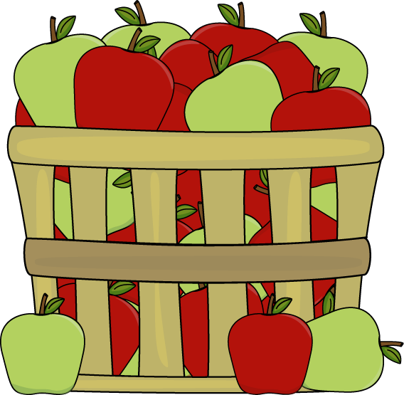 Coloring Cartoon Pictures Of Green Red Apples In A Basket ...