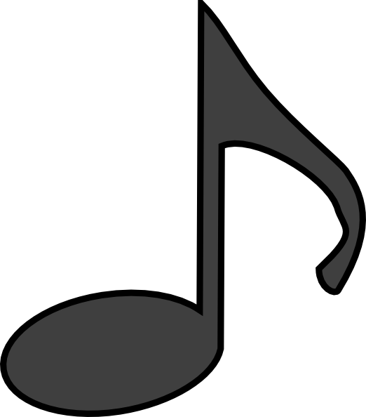 Clipart outline of top of music note