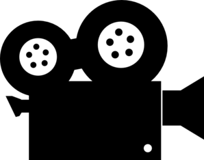 Movie camera and film clipart