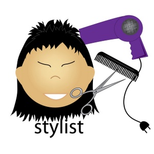 Cosmetologist Clipart Image - Hair Stylist or Cosmetologist Icon ...