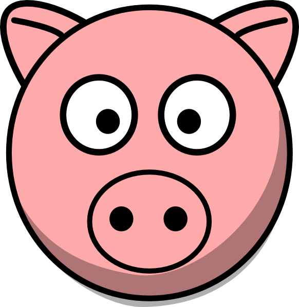Pig face clip art
