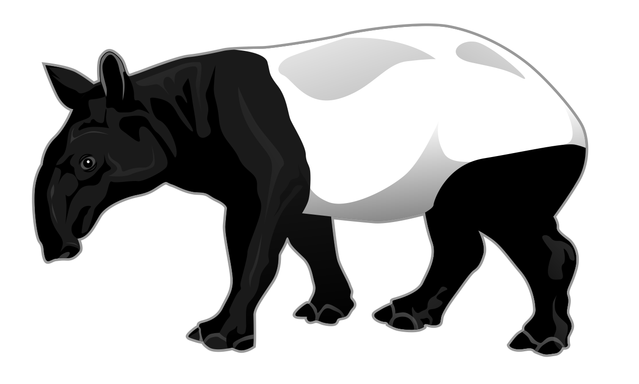 Free Malayan Tapir Clip Art - ClipArt Best - ClipArt Best