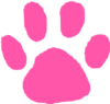 Pink Paw Print 123 clip art - vector clip art online, royalty free ...