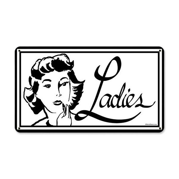 Past Time Signs RPC021 Retro Planet Ladies Bathroom Sign