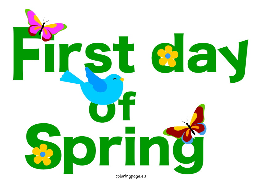 first day of spring 2022 clipart school