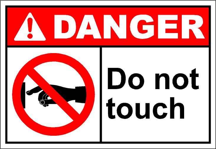 Clipart do not touch