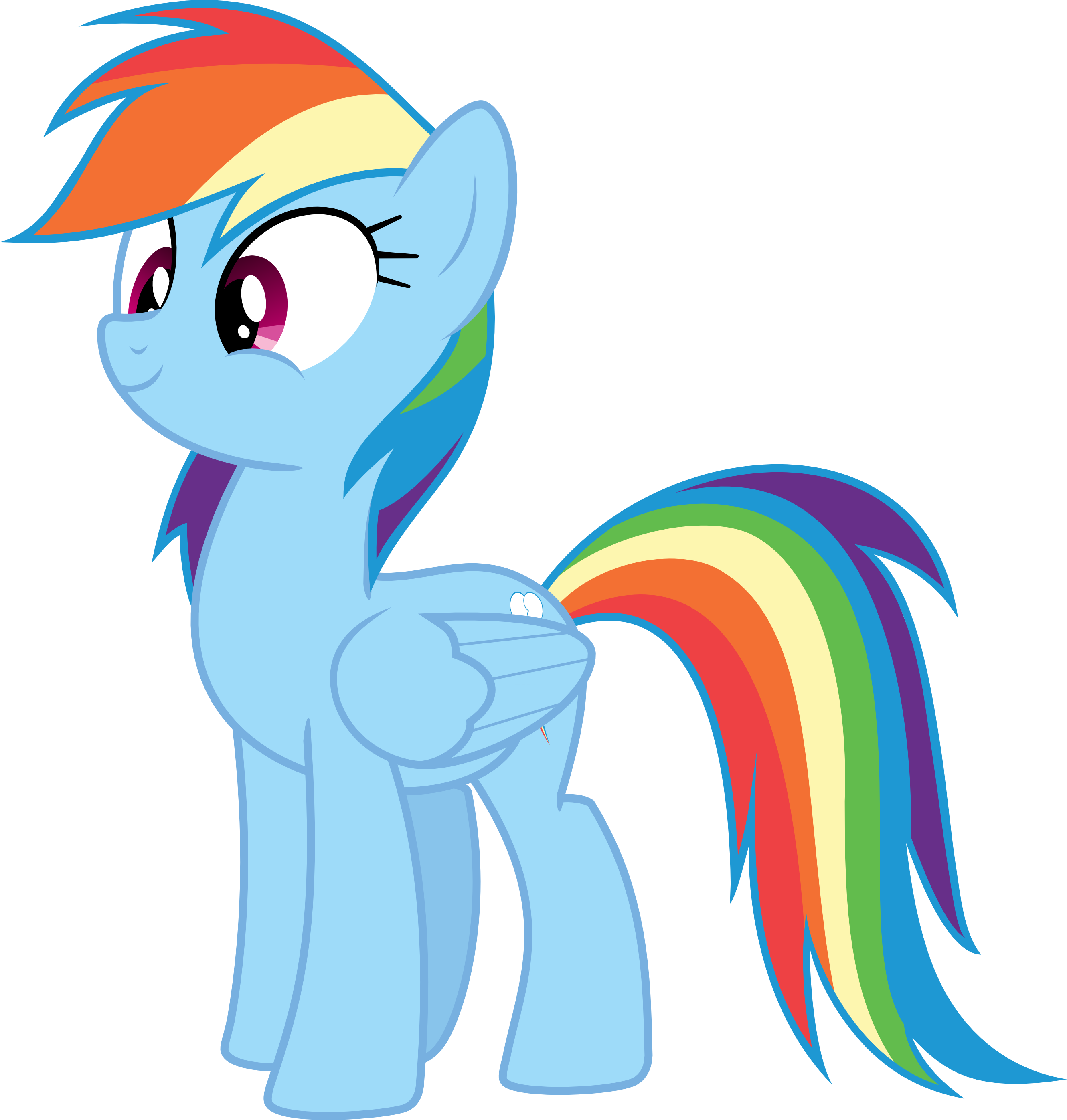 Rainbow Dash Looking Cute by Mortris on DeviantArt