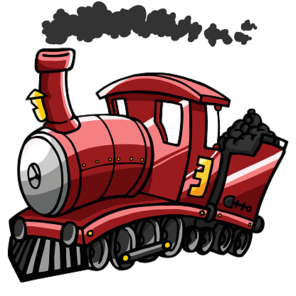 Cartoon Of A Steam Trains Clip Art, Vector Images & Illustrations ...