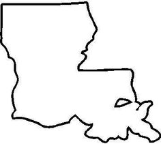 Louisiana state outline clipart