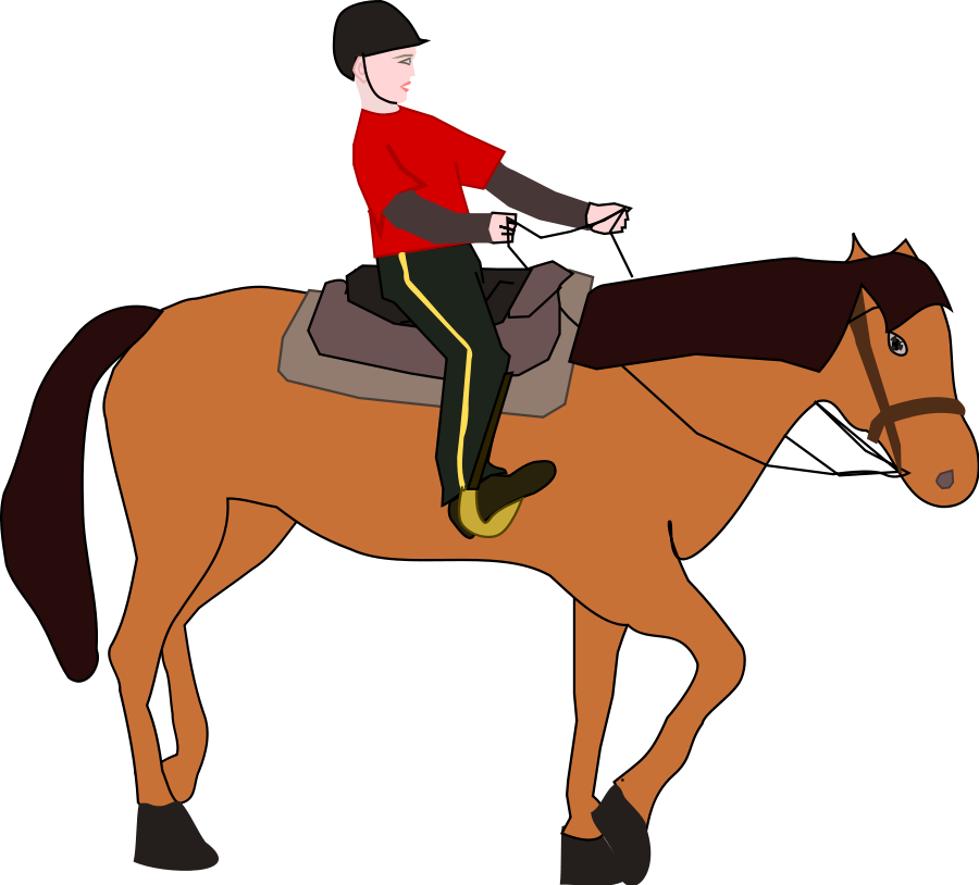 Horse rider clipart