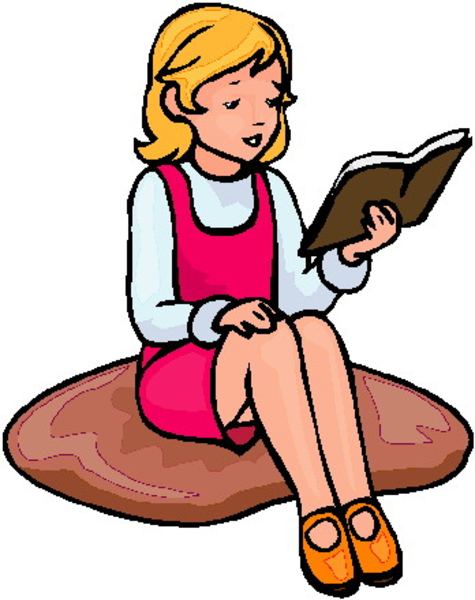 Girl Reading | Free Images - vector clip art online ...