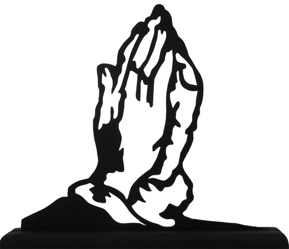 Praying Hands Silhouette Clipart