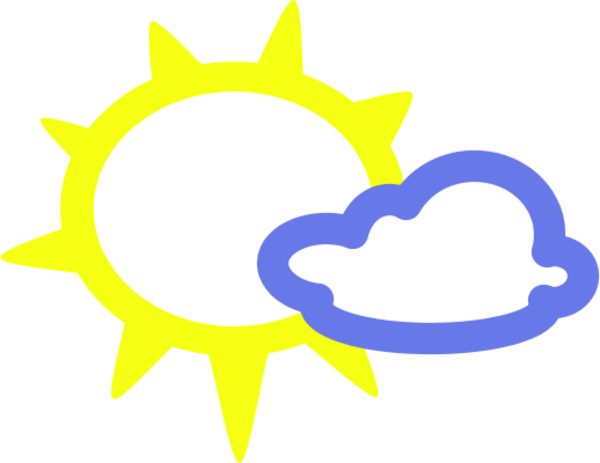 simple weather symbols - vector Clip Art