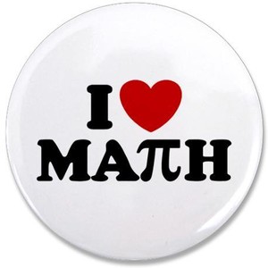 I Love Math Pi 3.5" Button - Polyvore