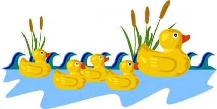 Rubber Duck Family Swimming clip art Vector clip art - Free vector ...