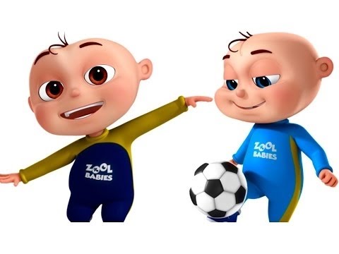 Five Little Babies Playing Soccer FootBall Videogyan 3D Rhymes ...