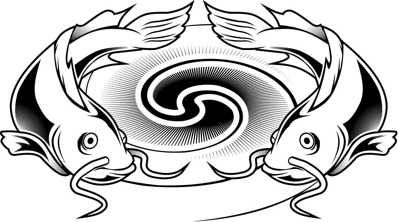 colouring pages of a catfish tattoo design for kids - Coloring ...