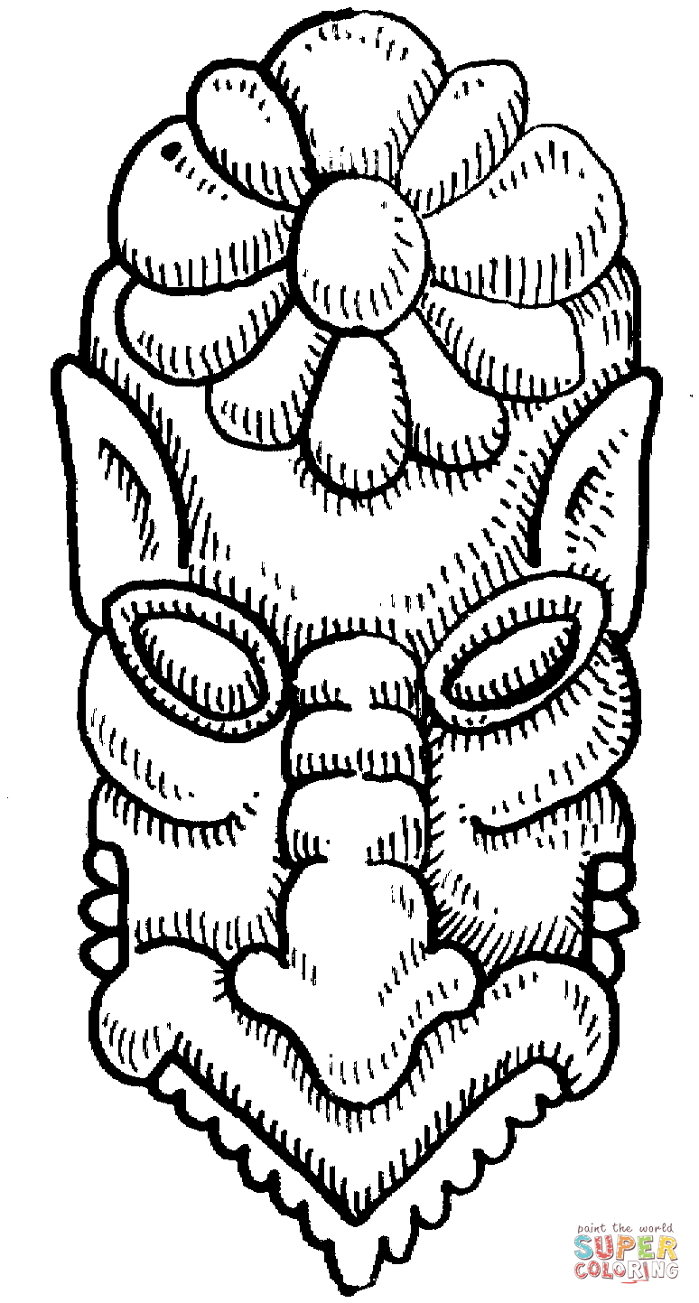 Tibetian Mask coloring page | Free Printable Coloring Pages