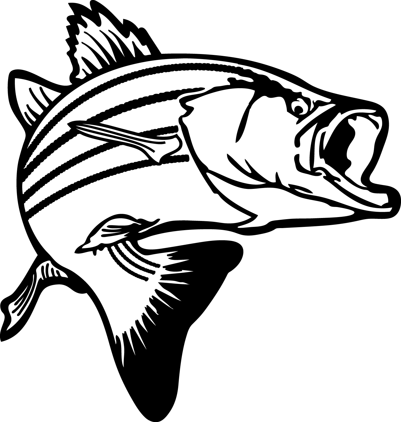 Fish Line Art - ClipArt Best