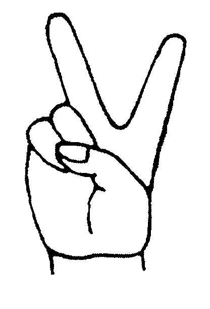 Hand Peace Sign Drawing - Free Clipart Images