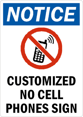Custom No Cell Phone Signs- Design Signs Online!