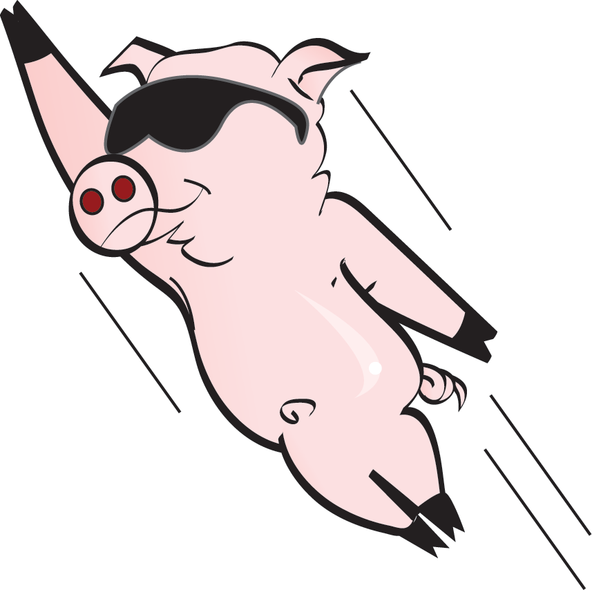 clipart flying pigs