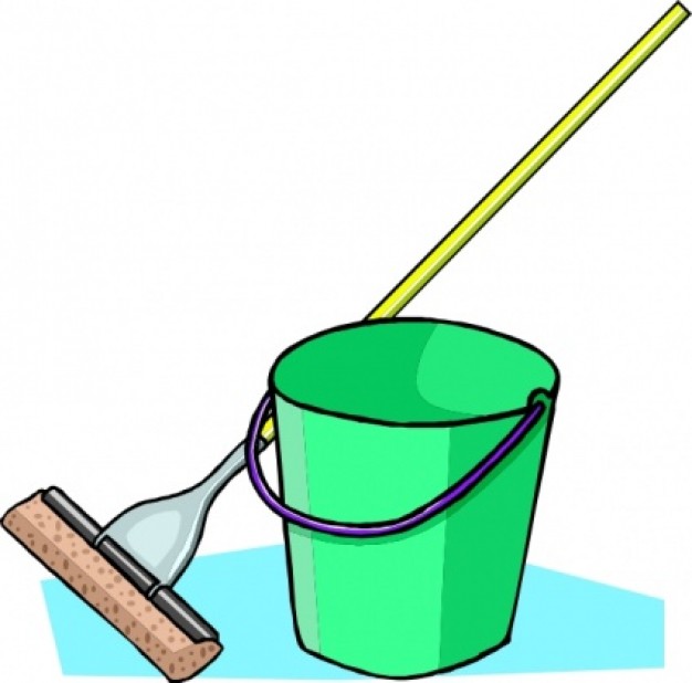 Mop And Bucket clip art | Download free Vector