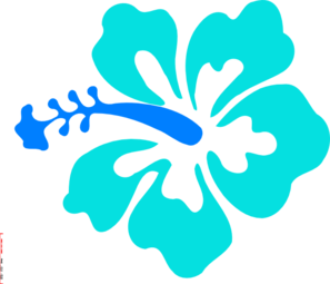 Blue Hibiscus Clip Art - vector clip art online ...