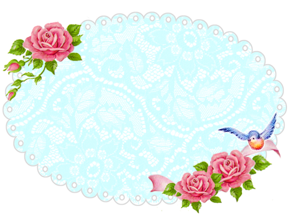 Freebie Image: Shabby Blue Rose frame ? | Free Pretty Things For You