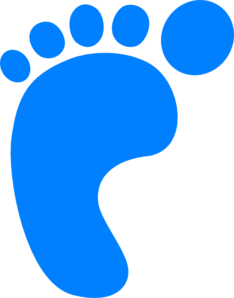 Bluebaby Foot Left Clip Art - vector clip art online ...