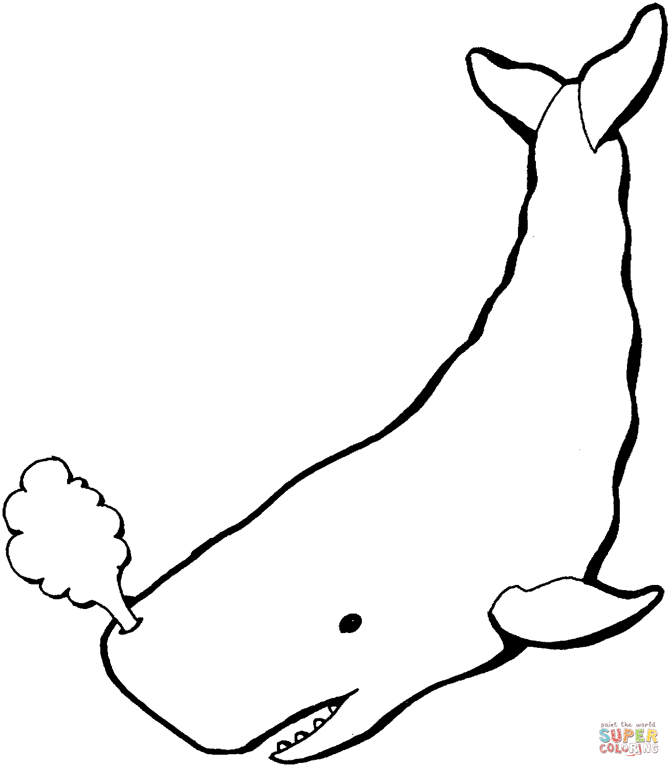 Sperm Whale coloring page | Free Printable Coloring Pages