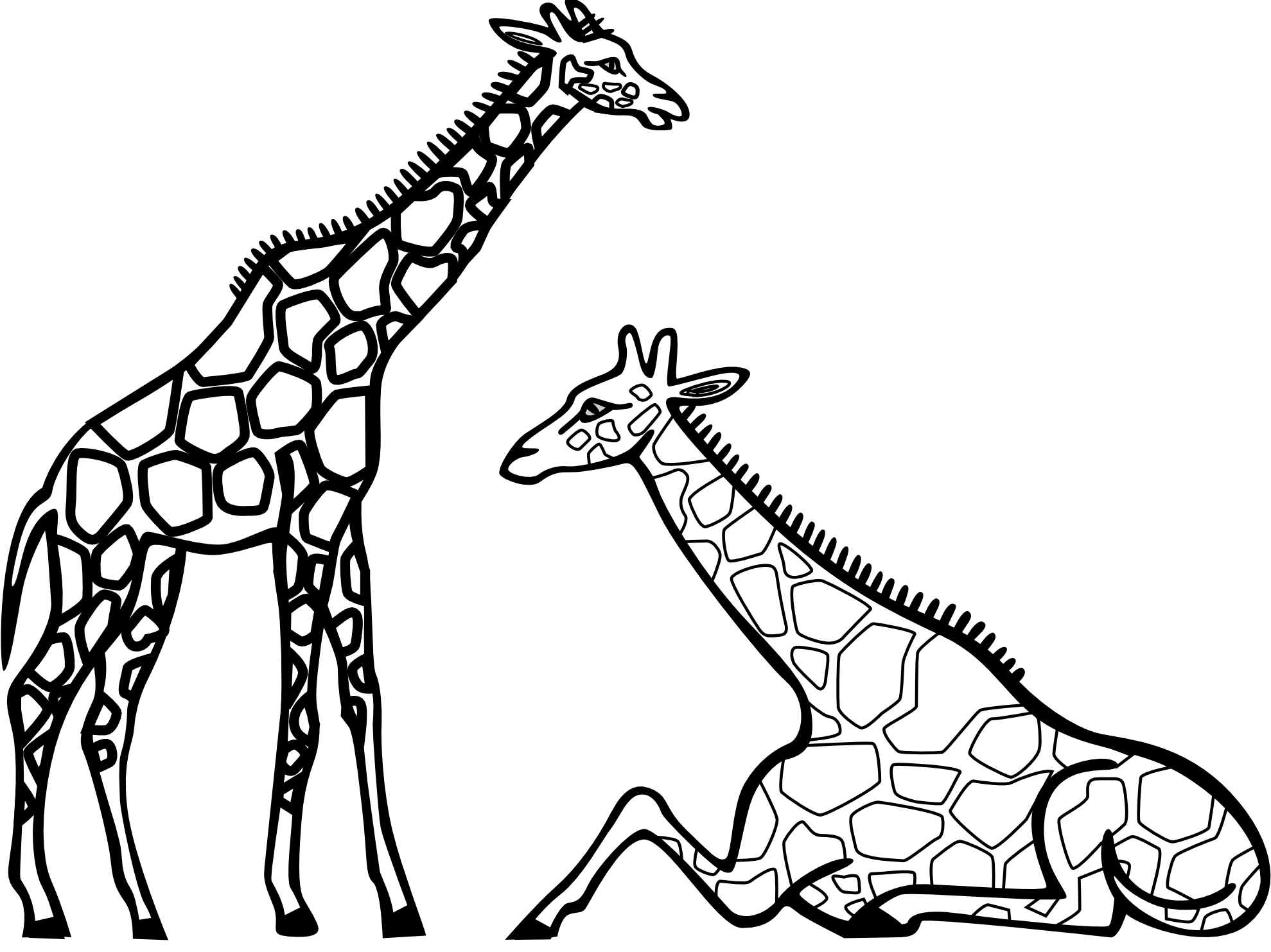 Giraffe Clipart Black And White - Free Clipart Images