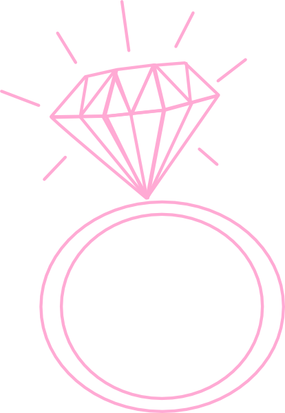 Diamond Ring Pink Clip Art | Coloring Pages