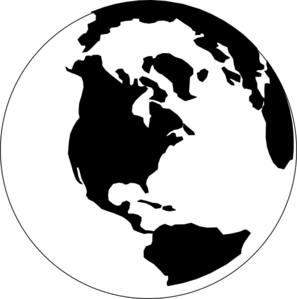 Globe Map Clipart Black And White - Free Clipart ...
