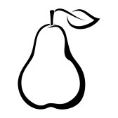 Pear Clipart Black And White