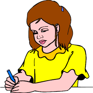 Girl Writing clipart, cliparts of Girl Writing free download (wmf ...