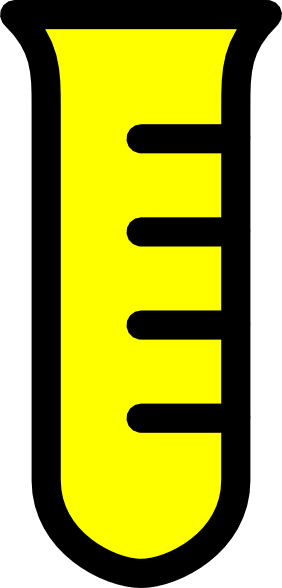 Test Tube -yellow clip art - Free Clipart Images