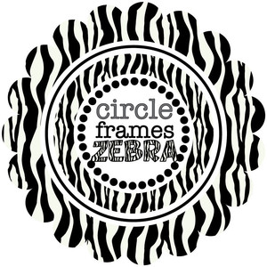 Circle Frames in Zebra Pattern - digital clipart - Polyvore