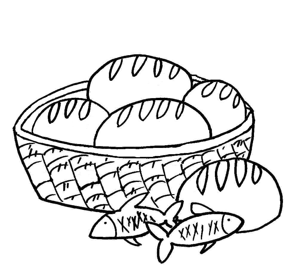 loaves and fish Colouring Pages (page 2)