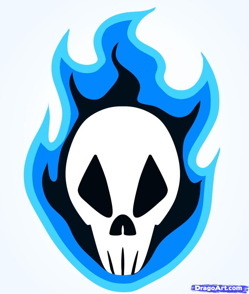 How to Draw a Fire Skull, Step by Step, Skulls, Pop Culture, FREE ...