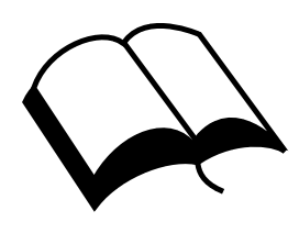 Open book with bookmark black and white clipart