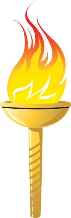 Burning Torch Illustration For Sports Events Clip Art, Vector ...