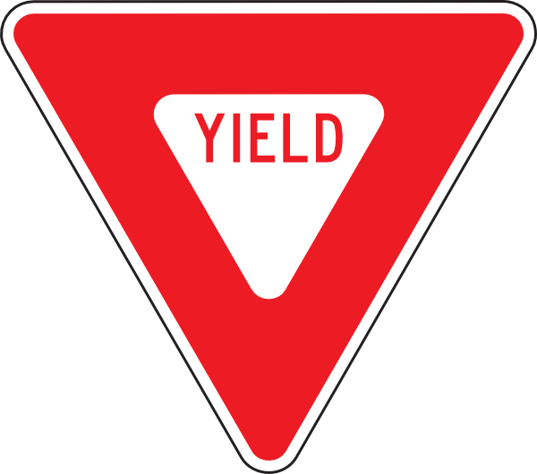 Yield Sign Clip Art - vector clip art online, royalty ...