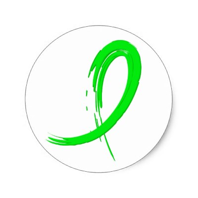 Non-Hodgkin's Lymphoma Lime Green Ribbon With Scri Classic Round ...