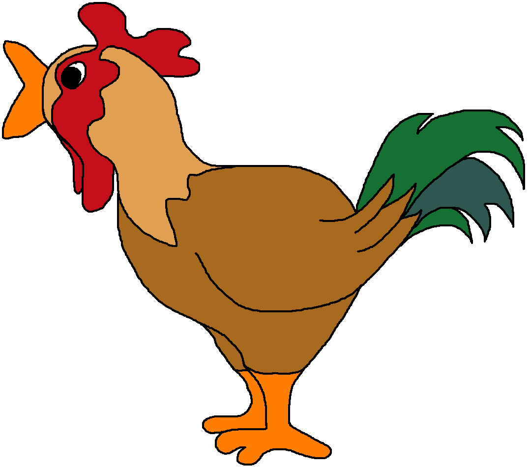 Animated rooster clipart