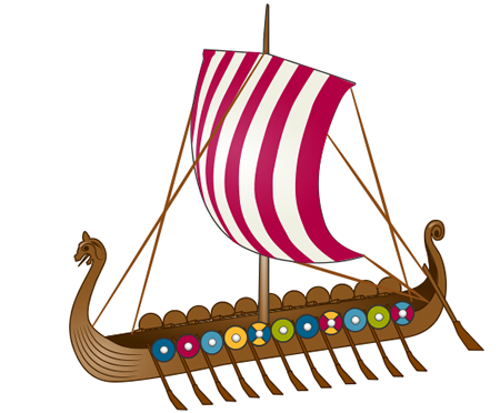 Viking ship clipart